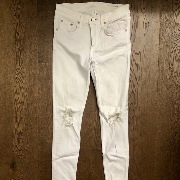 Rag & Bone White Capri Jeans - Picture 3 of 4